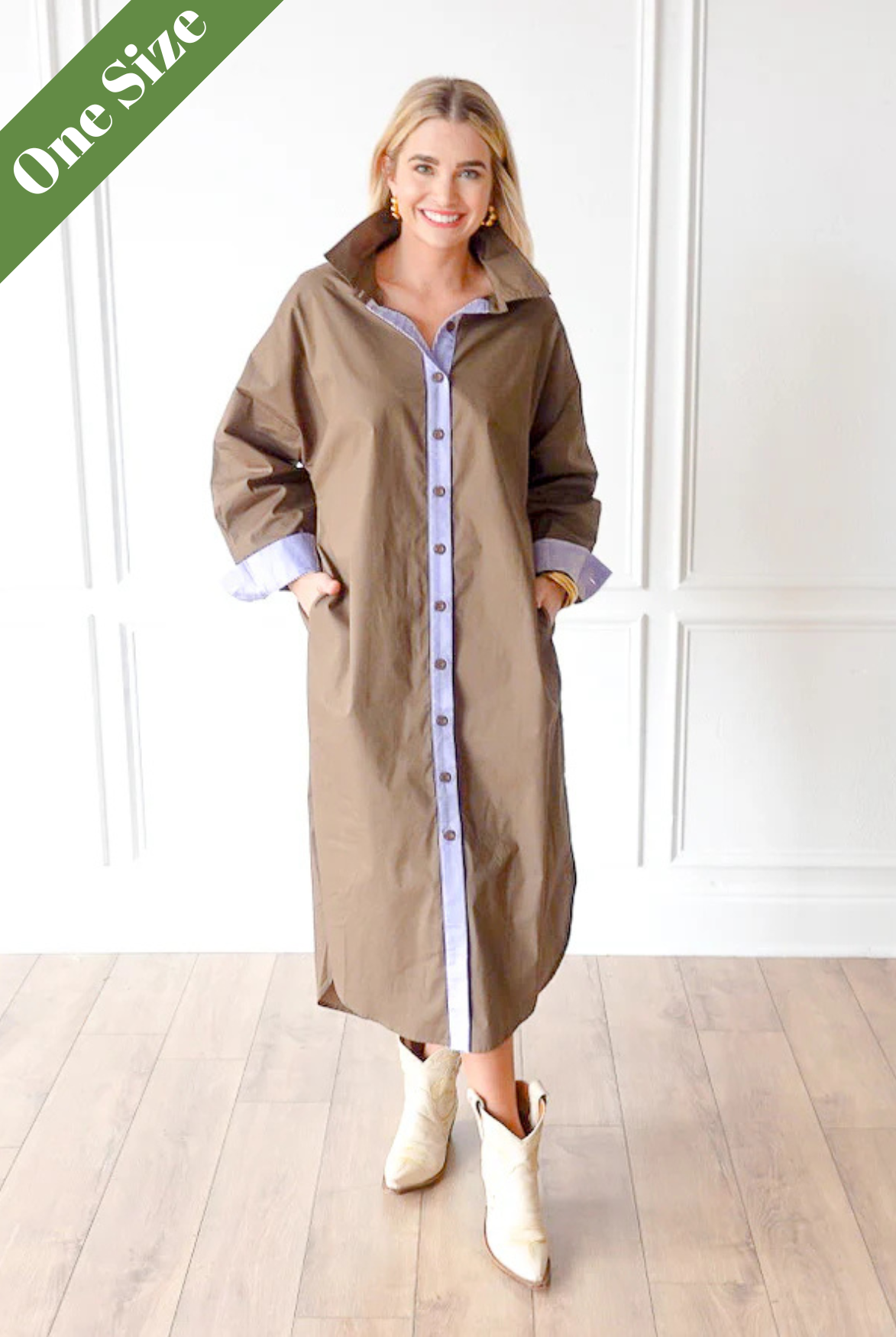 Caryn Lawn Dani Dress Forrest and Lavender