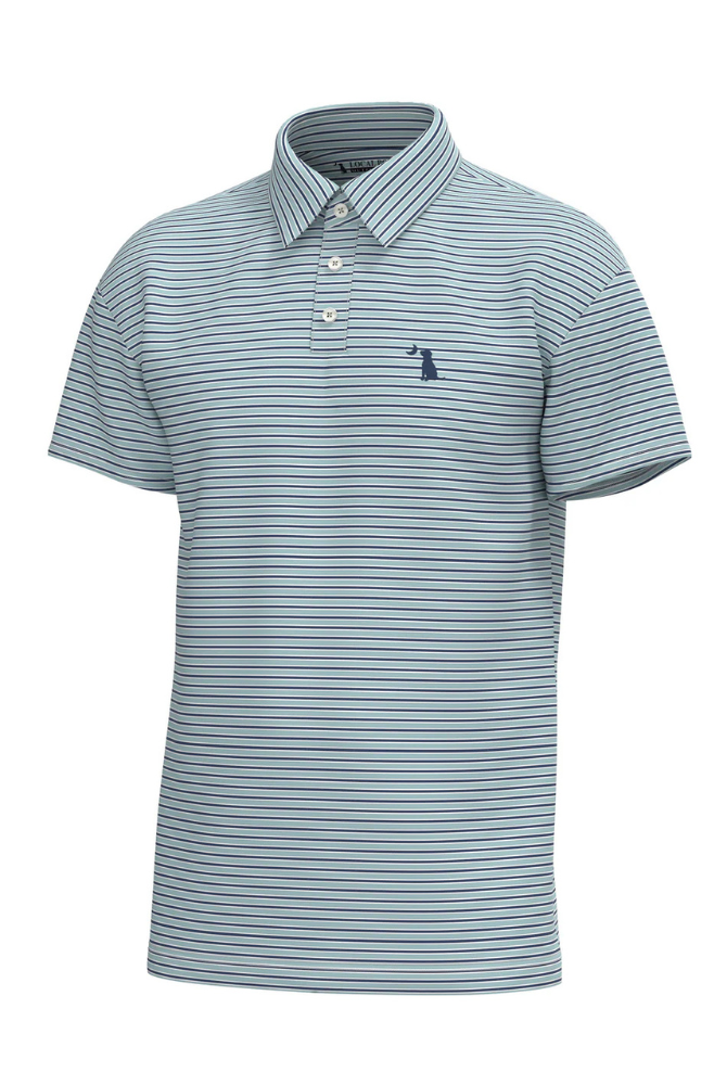 Local Boy | Surfside Polo in Light Teal/Navy/White