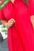 Caryn Lawn Millie Dress in Long Red