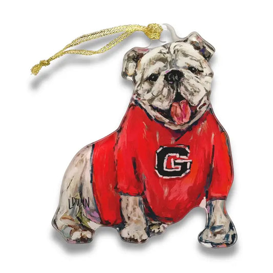 Lauren Dunn "G" Georgia Bulldog Acrylic Mascot Ornament