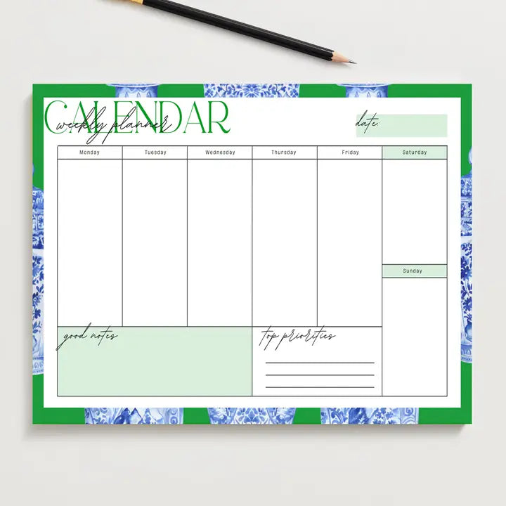 Ginger Jar Weekly Planner - Green