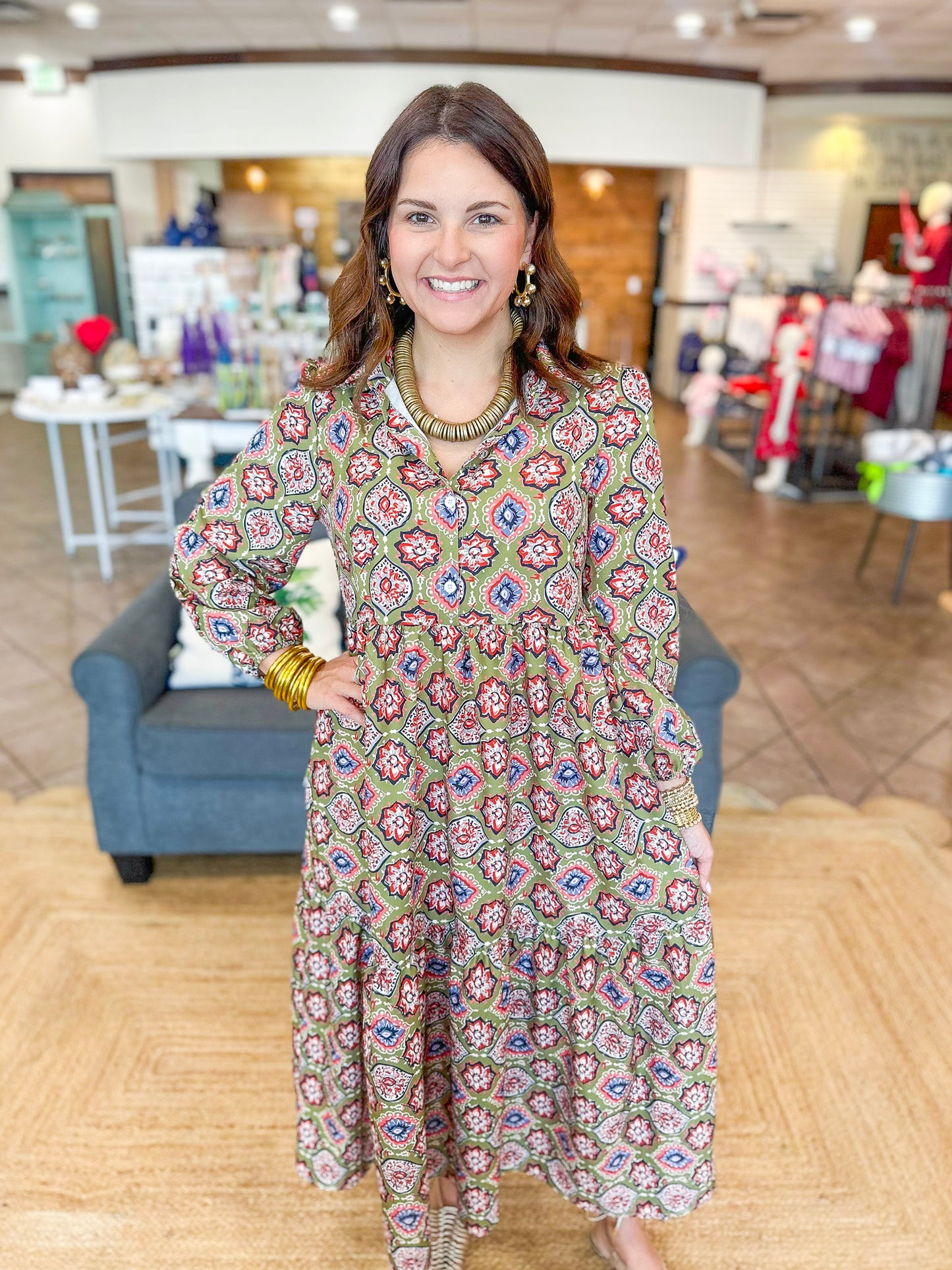 Whispers of Autumn Midi Dress