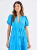 Mary Square I Kinsley Dress in Blue Seersucker