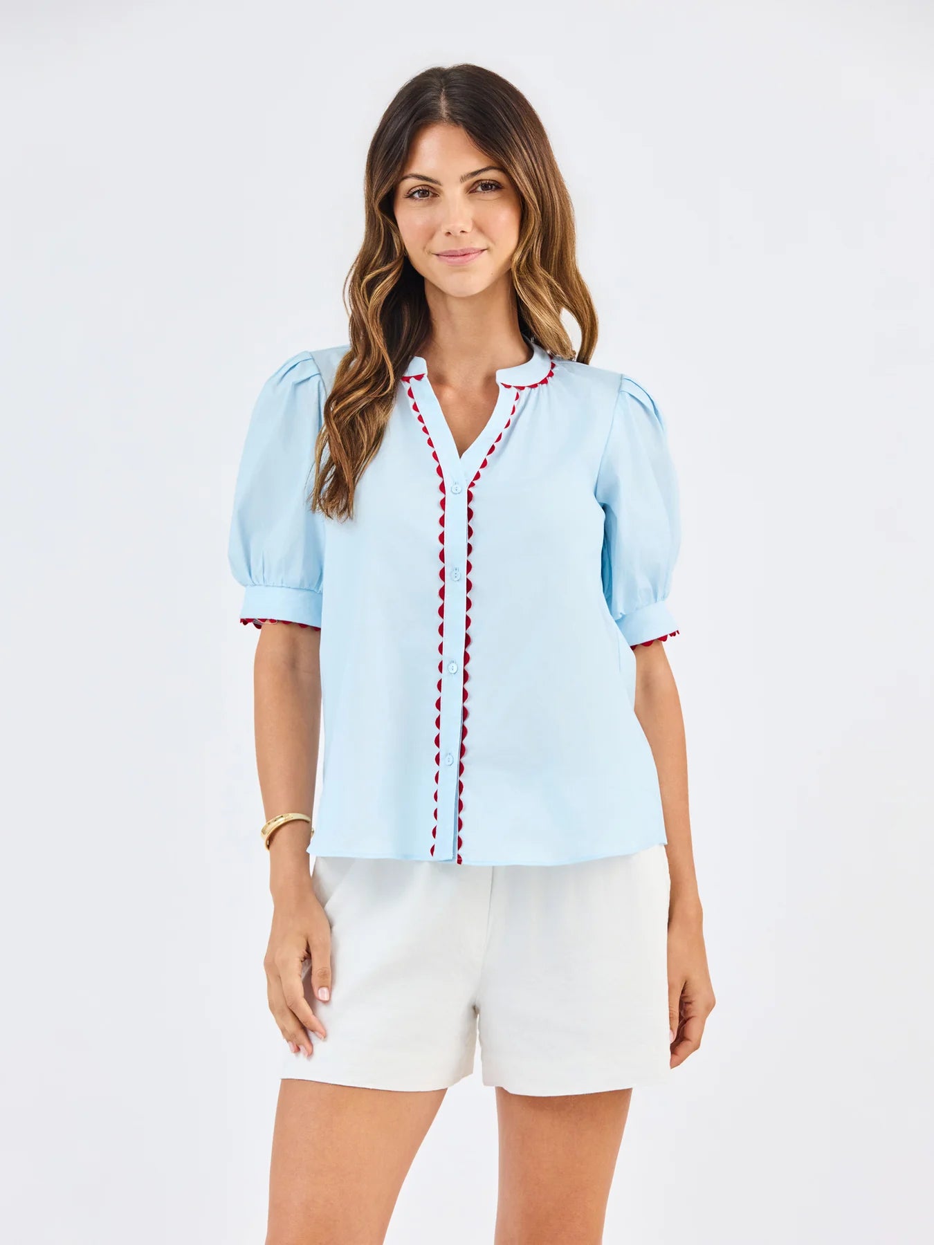 Mary Square | Elaine Top in Light Blue