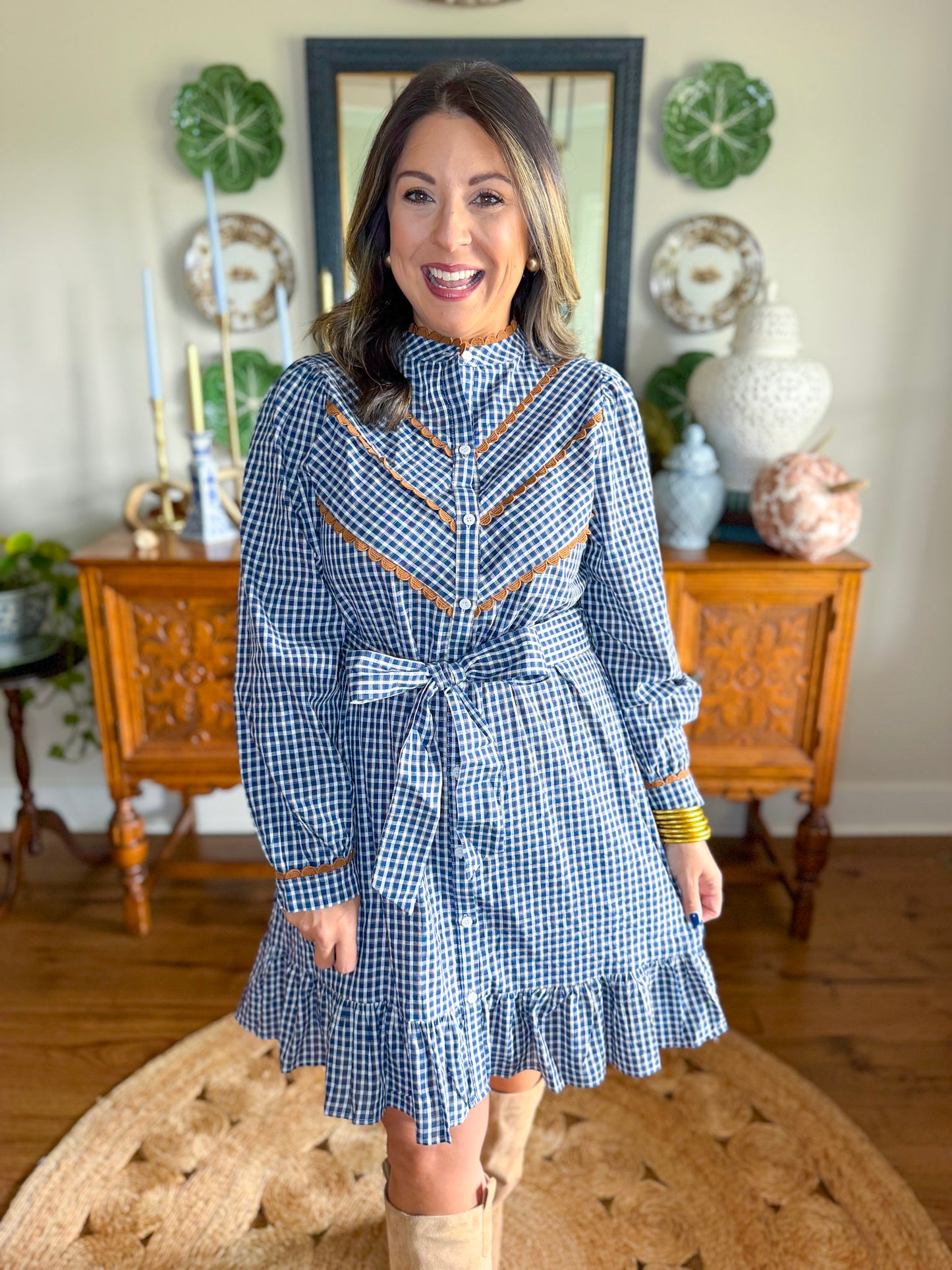 Huntington Check Dress