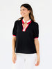 Mary Square | Tricia Top in Black & Red