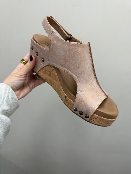 Carley Wedge in Bronze Wash
