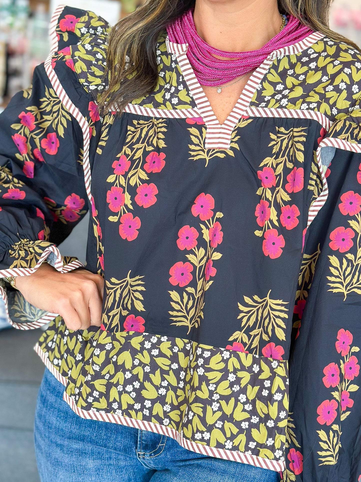 Midnight Florals Top
