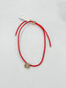 Leather Cord Necklace in Red