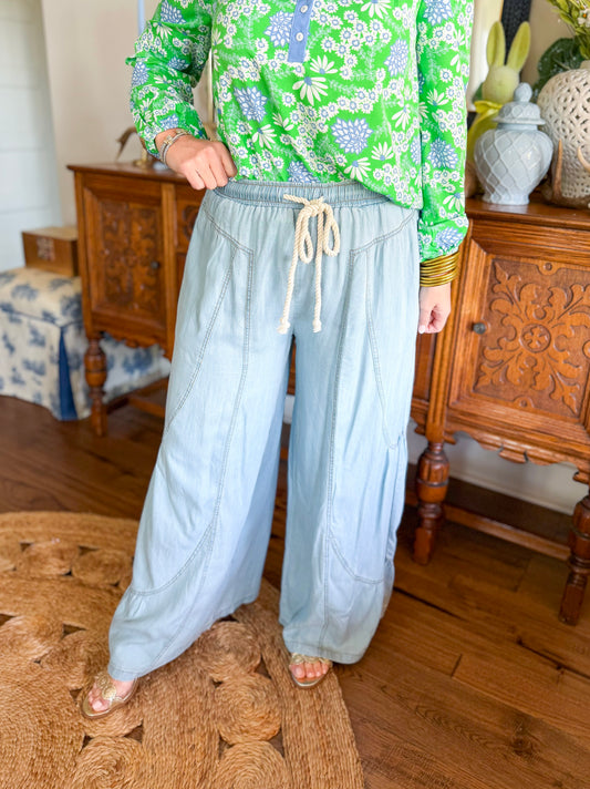Ocean Washed Pull-On Pants
