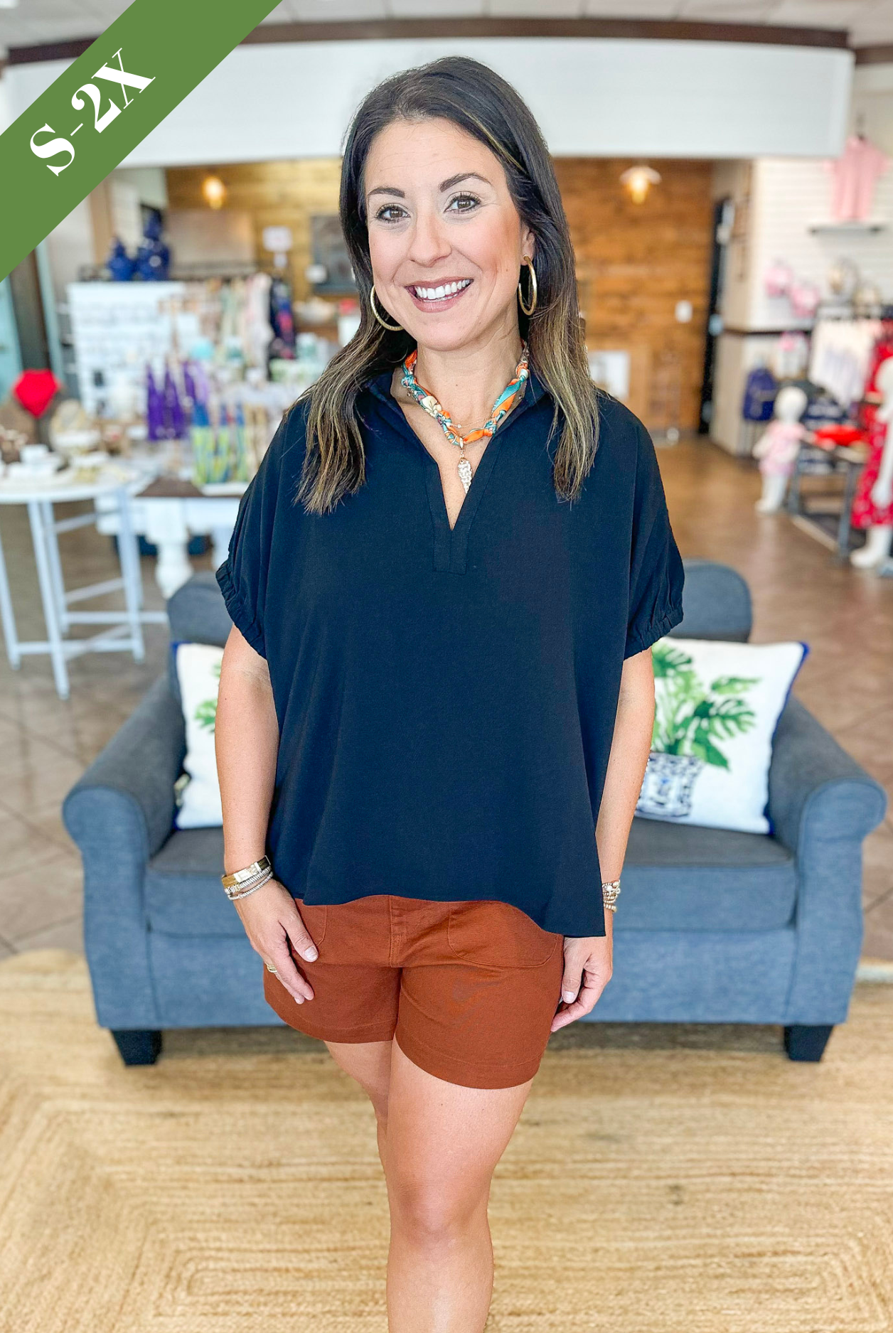 Staples of Fall Top in Black
