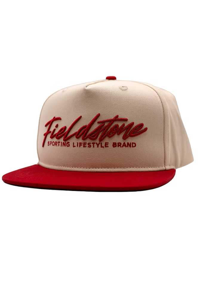 Fieldstone | Red Canvas Script Logo Hat
