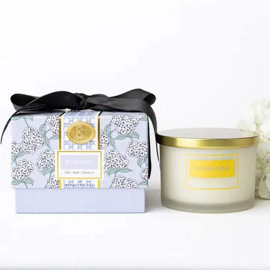 Hydrangea 3-Wick Boxed Soy Wax Candle