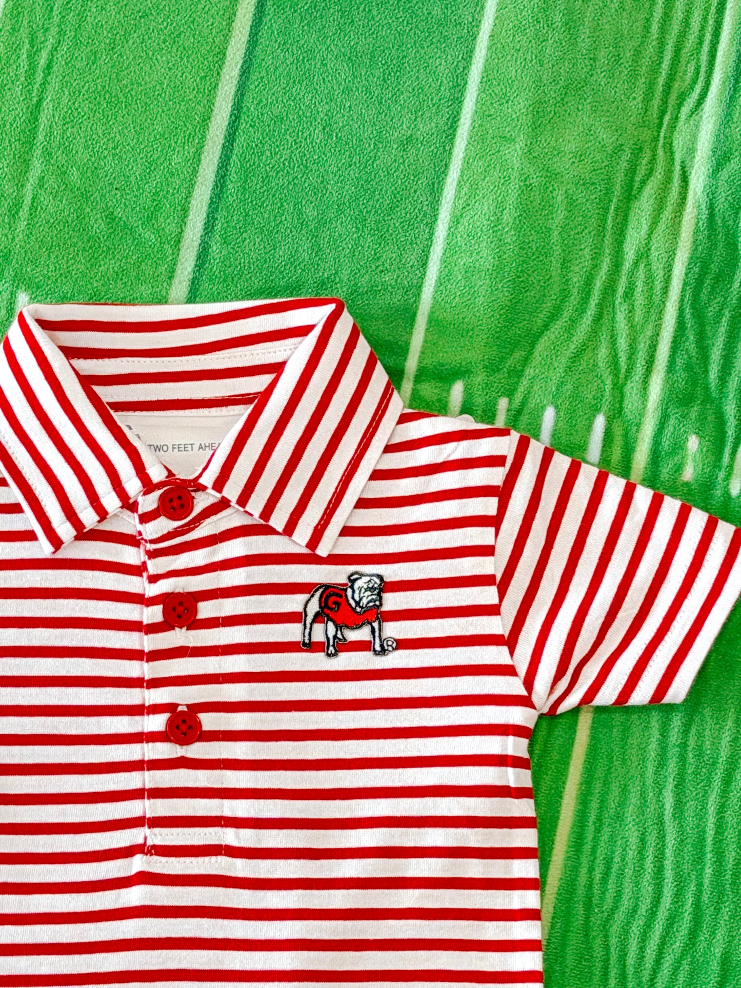 Georgia Bulldog Stripe Polo Creeper