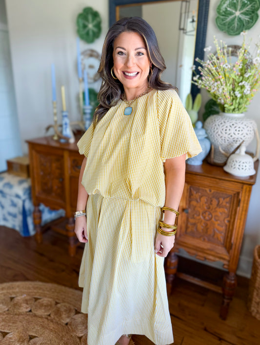 The Southern Sunshine Gingham Set