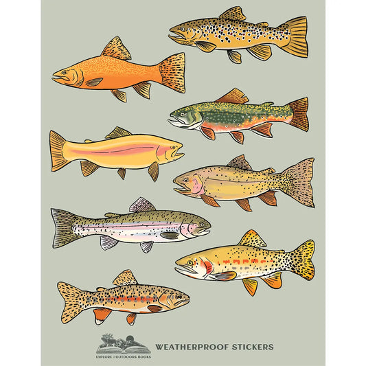Trout Weatherproof Sticker Sheet