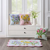 Flower Stripes Hook Rug