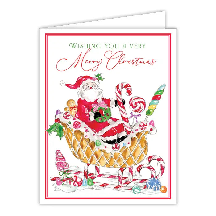 Wishing You A Very Merry Christmas Santa Greeting Card