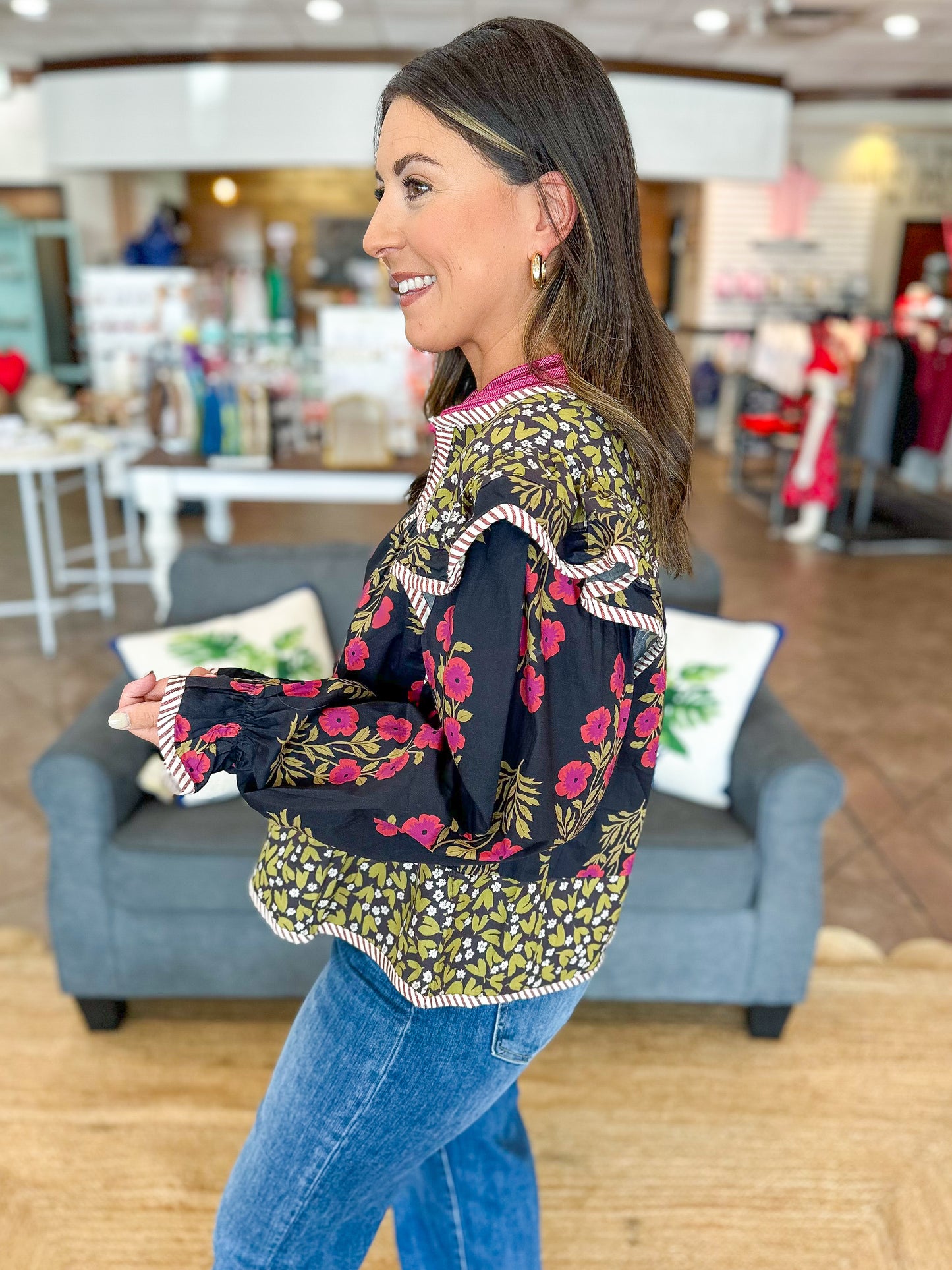 Midnight Florals Top