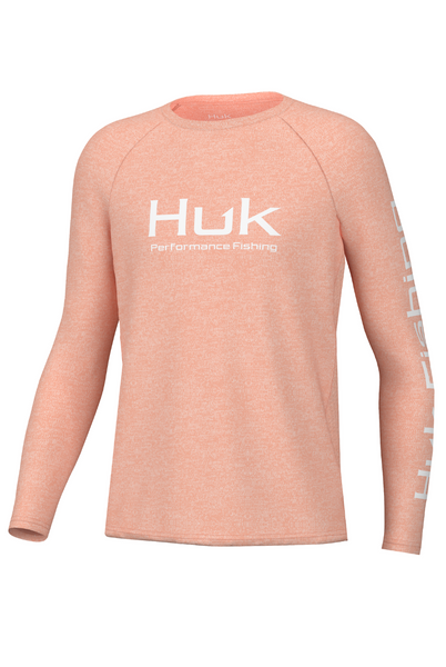 Huk Kids Logo Performance Fishing Hoodie | Black / yxs