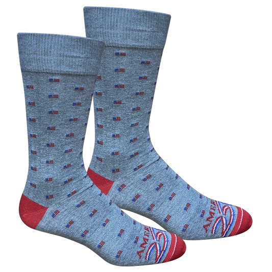 Brown Dog | Micro Flags Crew Socks