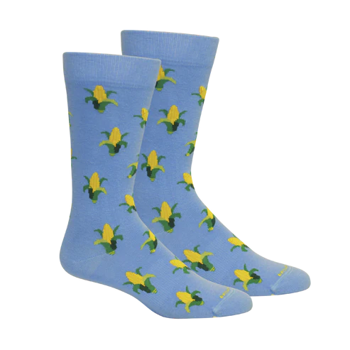 Brown Dog Maize Socks in Della Blue