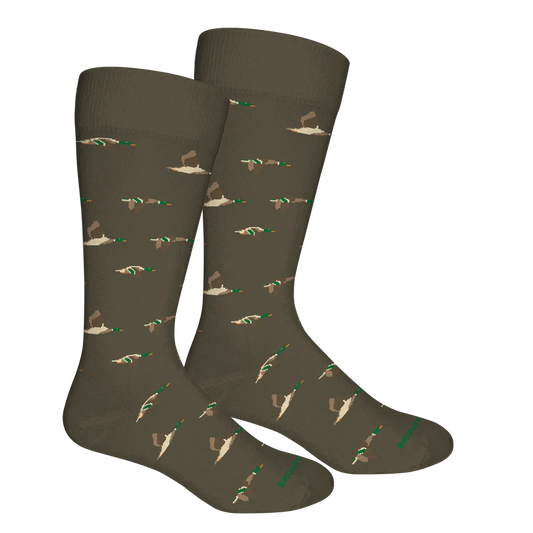 Brown Dog | Mallard Crew Socks in Sage