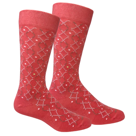 Brown Dog | Lattice Club Crew Socks in Dubarry