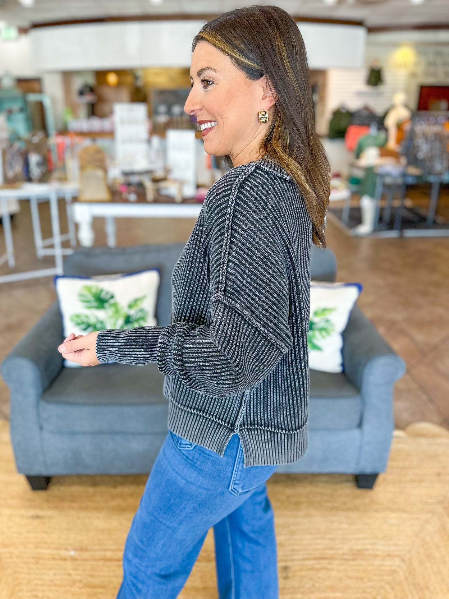 Muted Moments Sweater in Black