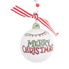 Merry Christmas Green Tractor Ornament