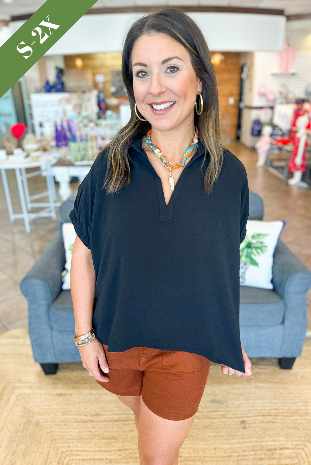 Staples of Fall Top in Black