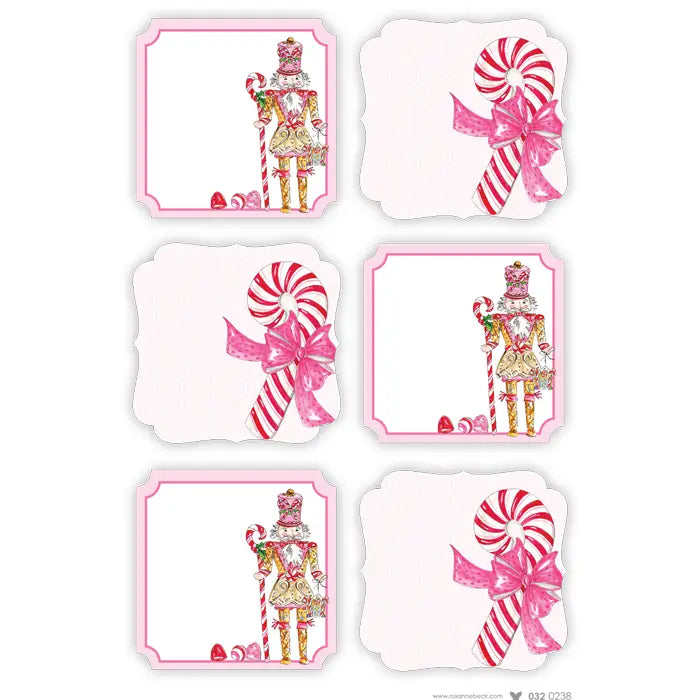 Pink Gingerbread Nutcracker & Candy Cane Sticker Sheets
