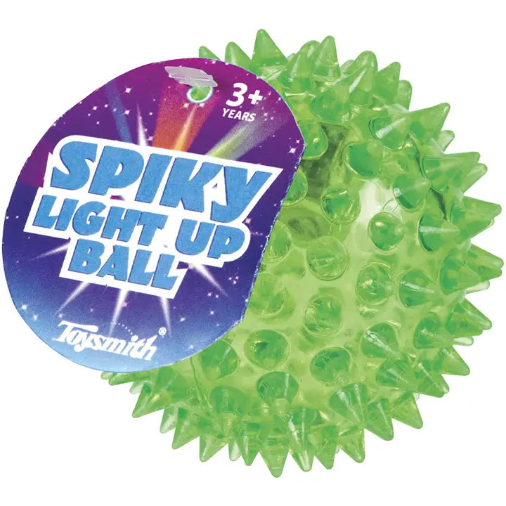 Flashing Spiky Ball, Bouncy, Squeezy, Tactile Toy