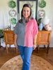 Adrienne | Sloan Top in Red & Black Seersucker Gingham