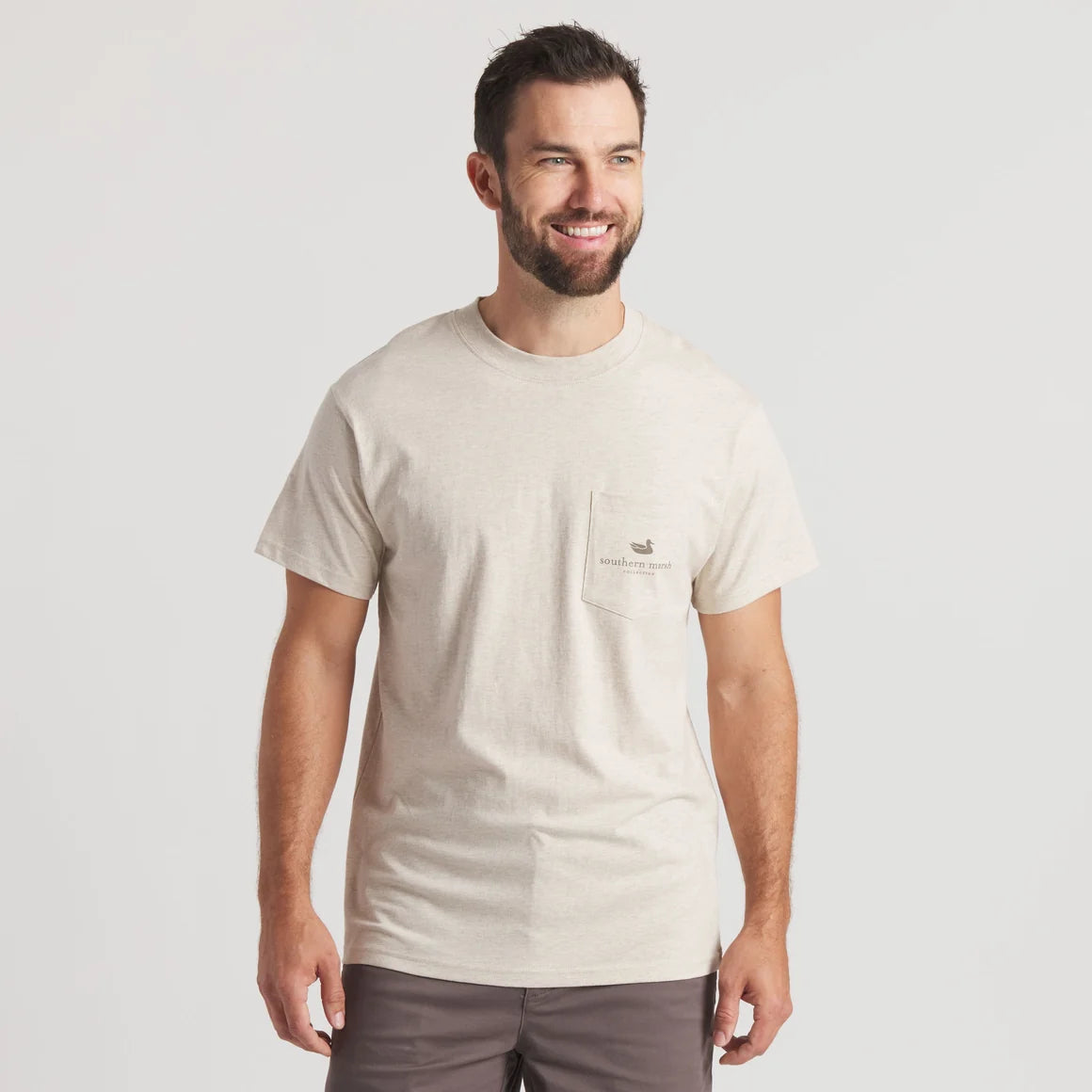 Southern Marsh | Vintage Camo Duck Decoy T-Shirt in Washed Oatmeal