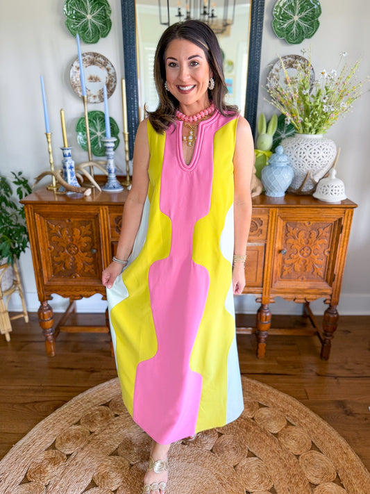 Crosby | Schaeffer Dress in Garden Colorblock