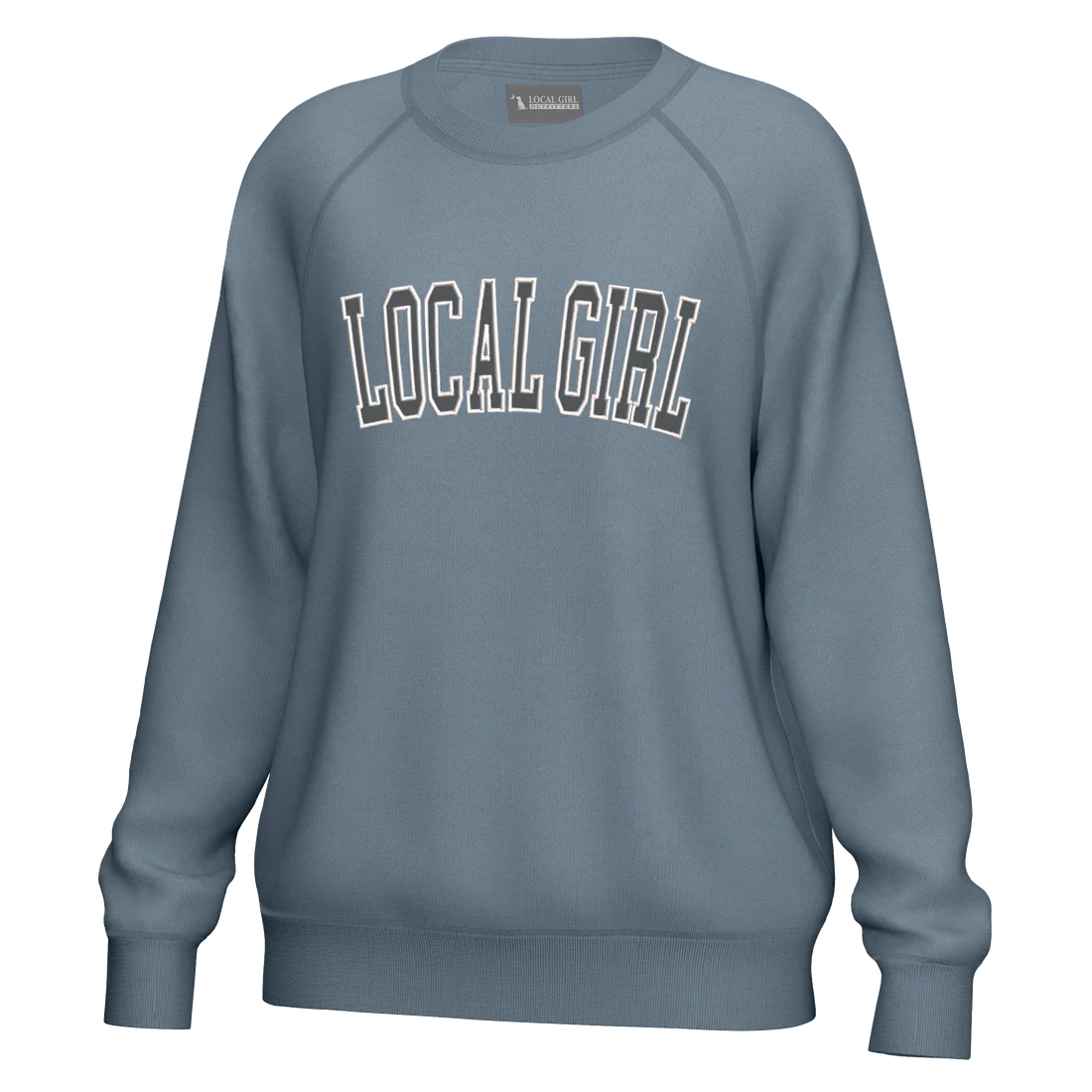 Local Girl Cotton Crewneck in Slate