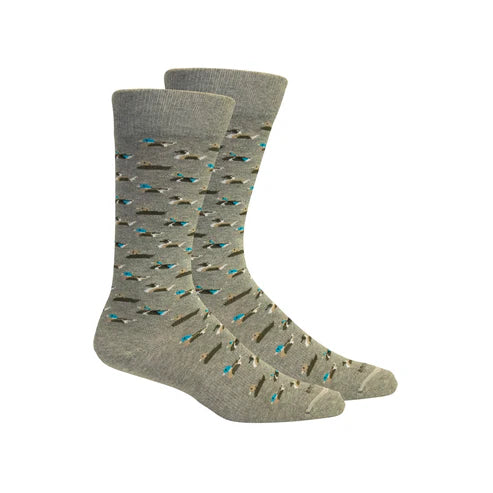 Brown Dog Currituck Socks in Light Heather Grey