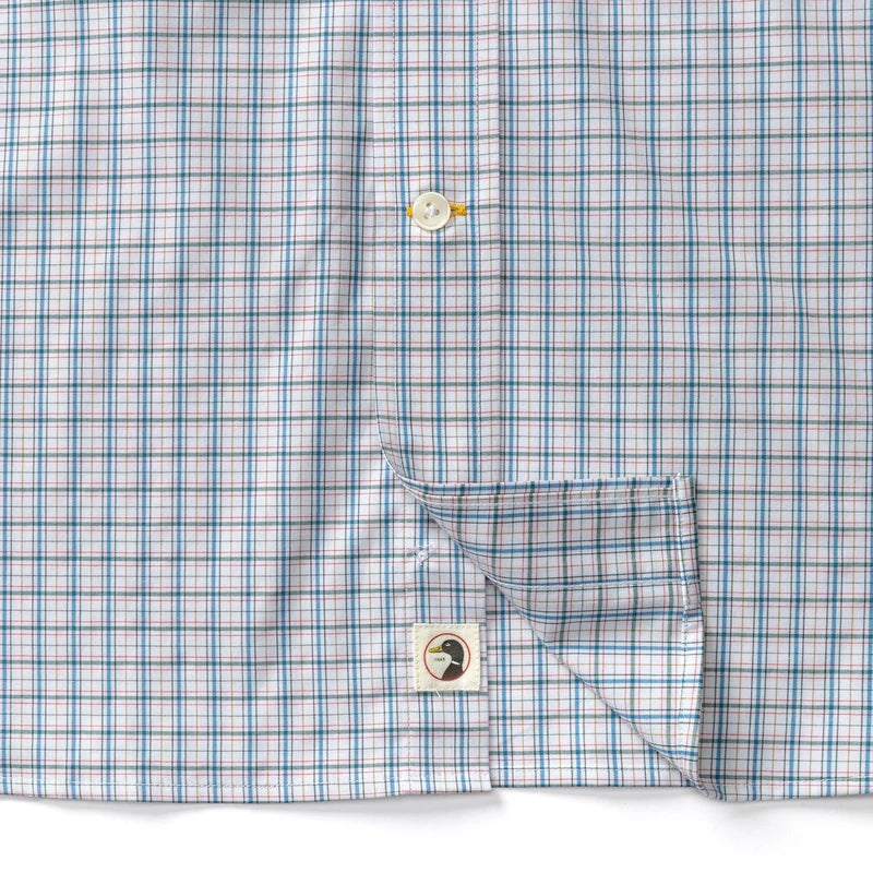 Duck Head | LS Performance Poplin Sport Button Down in Midnight Teal