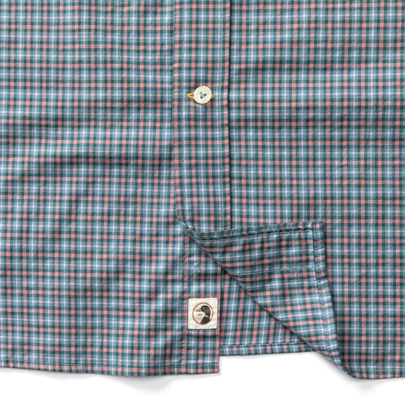 Duck Head | LS Cotton Twill Joyner Plaid Button Down in Weathered Rose