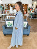 Autumn Lines Maxi Dress in Navy