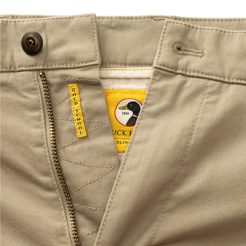 Duck Head | Slim Fit Gold School Chino in Rustic Brown
