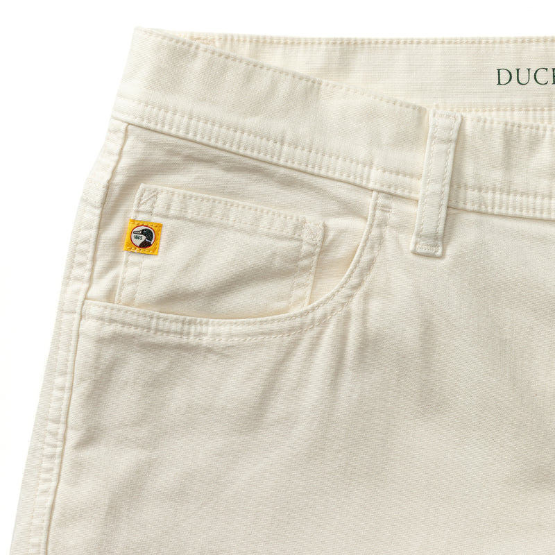 Duck Head | Classic Fit Pinpoint Canvas Five-Pocket Pant in Stone