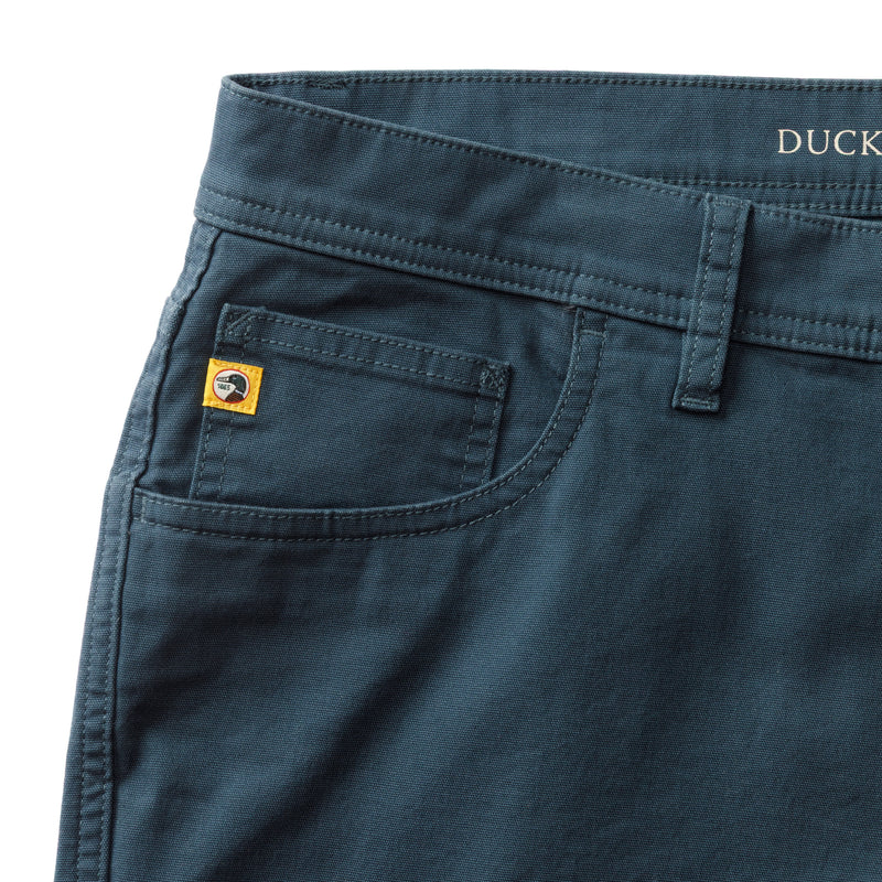 Duck Head | Slim Fit Pinpoint Canvas Five-Pocket Pant in Midnight Navy