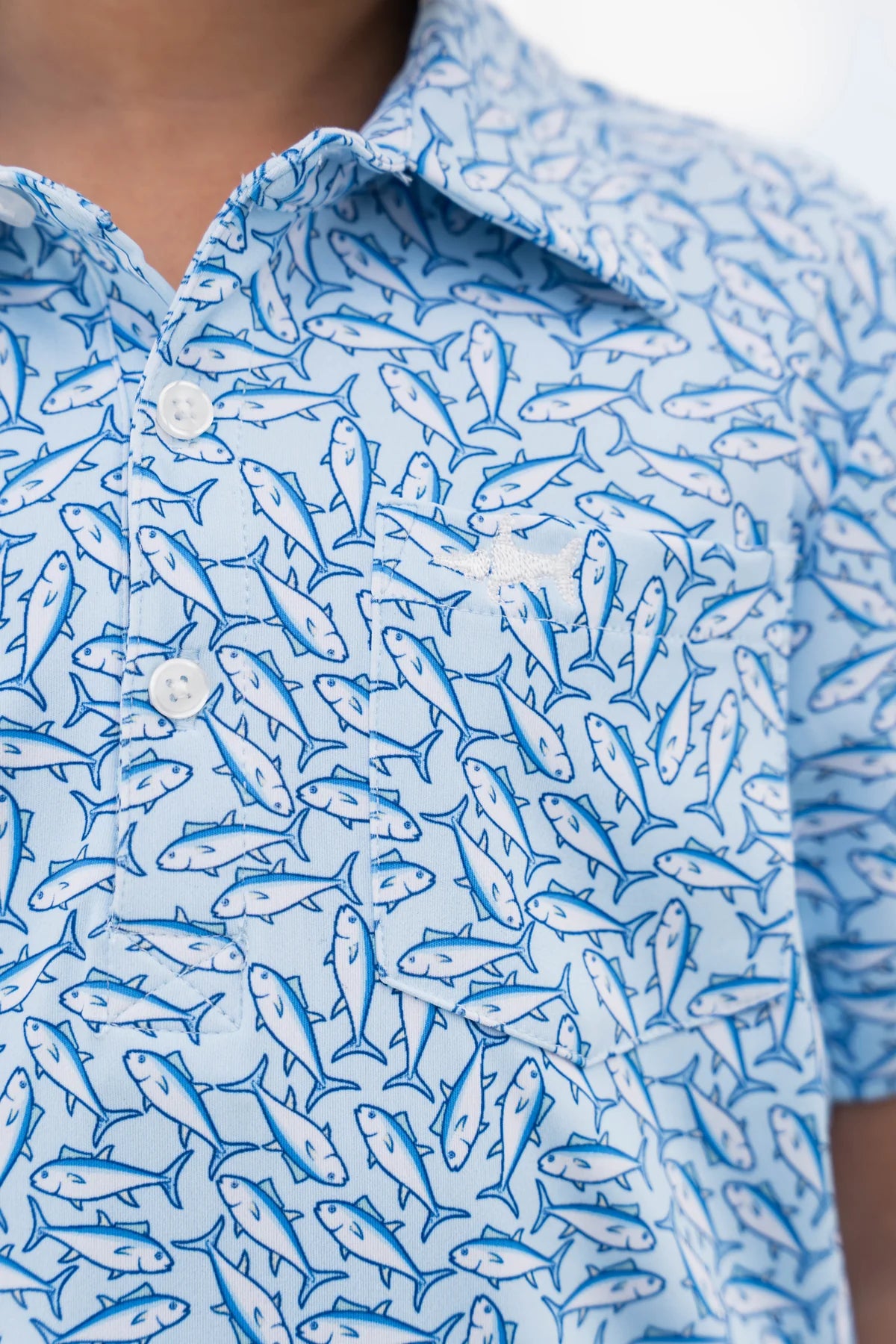 Saltwater Boys | Inshore Performance Short Sleeve Polo in Tuna