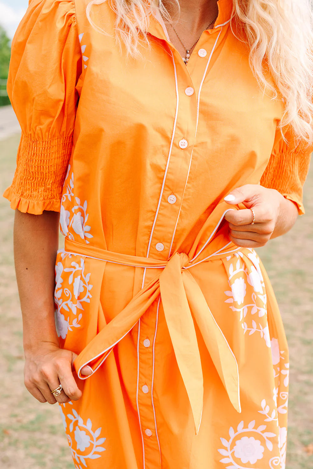 Victoria Dunn Kiawah Dress in Tangerine