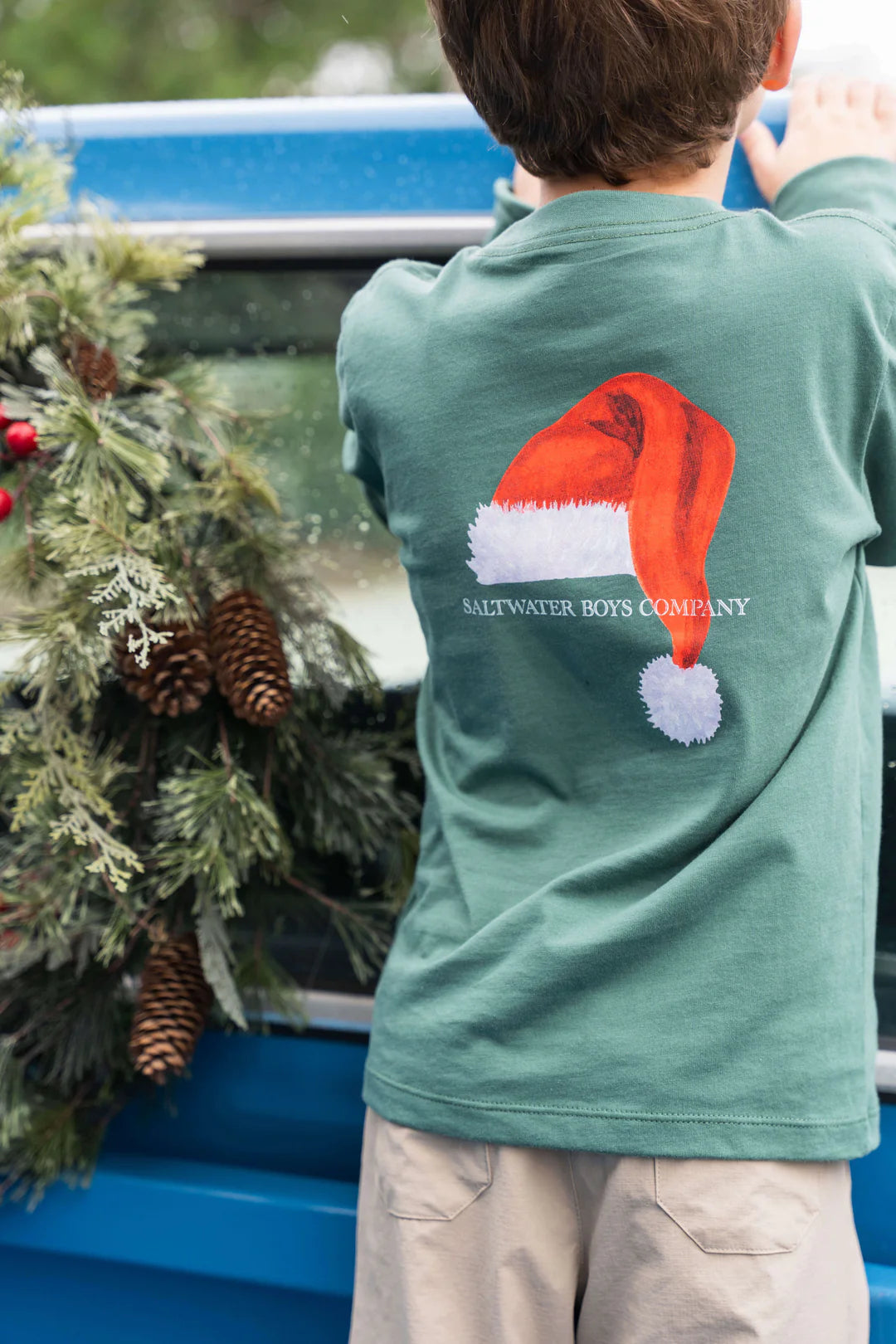 SBC Santa Hat Boys Graphic Tee LS