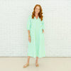 Caryn Lawn I Coco Palm Beach Dress in Green + Blue