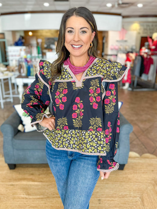 Midnight Florals Top
