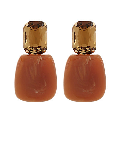 The Stacy Earrings in Light Brown